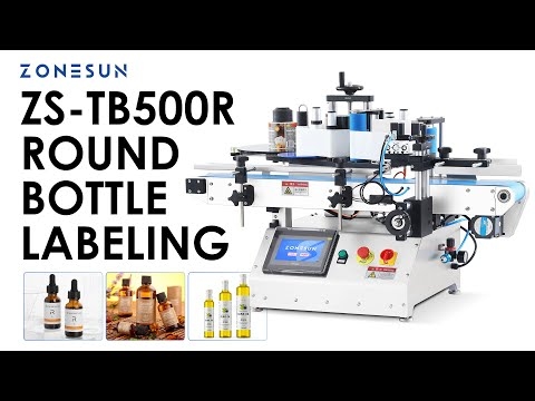 ZONESUN ZS-TB500R Аппликатор этикеток на круглые бутылки Настольная этикетировочная машина