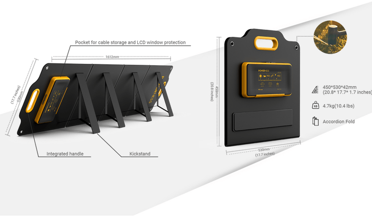 Портативная солнечная панель POWERNESS SolarX S120 120Вт
