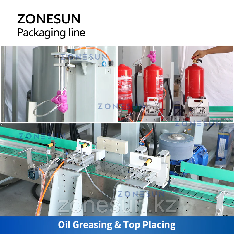 ZONESUN ZS-FE1 АВТОМАТИЧЕСКАЯ ПРОИЗВОДСТВЕННАЯ ЛИНИЯ ПО РОЗЛИВУ И ГЕРМЕТИЗАЦИИ ОГНЕТУШИТЕЛЕЙ