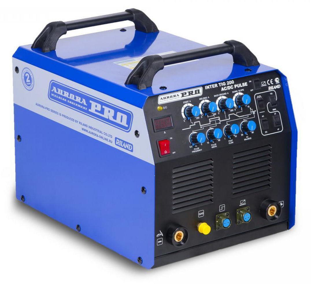 СВАРОЧНЫЙ АППАРАТ АРГОНОДУГОВОЙ СВАРКИ INTER TIG 200 AC/DC PULSE MOSFET/AURORA-PRO