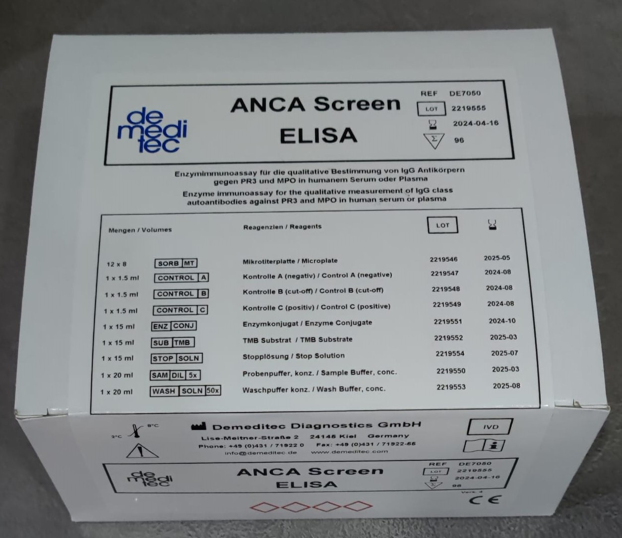 DE7050 ANCA Screen ИФА-набор