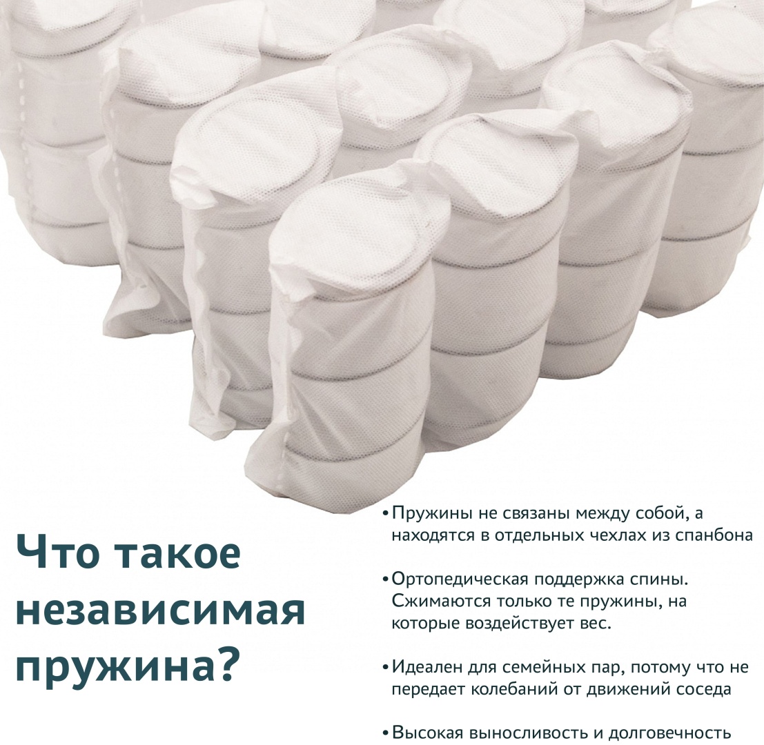 Матрас Сказочный сон Eco-Zima Leto 90x200, 90x200x19 см, чехол жаккард
