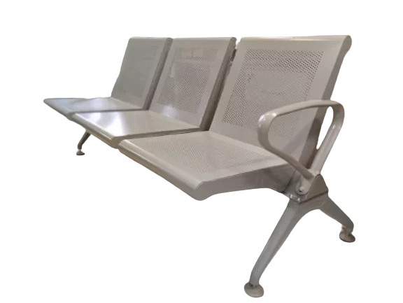 Стул для ожидания на три места из нержавеющей стали