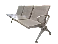 Стул для ожидания на три места из нержавеющей стали