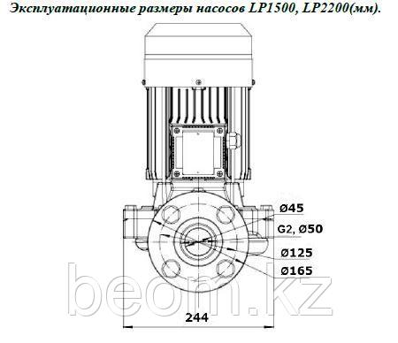 Циркуляционный насос LPm 2200 (Ø 50 мм | 2200 Вт | max 30 м3/час | max 33 м | 220в)