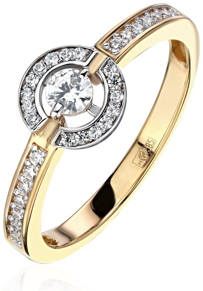 Эстет 01К1614159Ж размер 17.5 вес 2.51 г золото, фианит