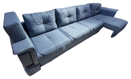 Кайен диван, обивка ткань, 360 см, серый