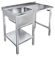 Стол для посудомоечной машины KAYMAN СПМФ-121/1207 ЛЕВЫЙ