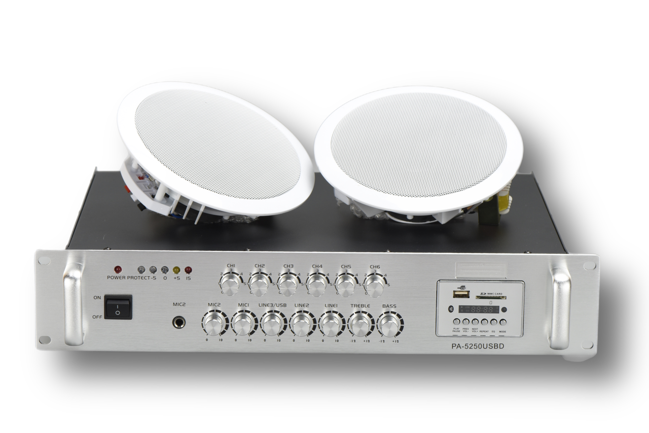 350Вт Трансляционный усилитель Ridial PA-5350USBD для систем речевого оповещения (только усилитель)