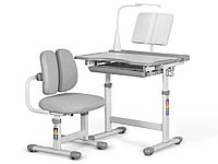 Комплект парта с лампой + стул,цвет серый