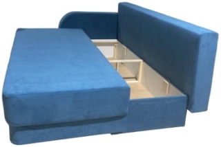 Лидер Эльф тахта, обивка велюр, 45x205x90, синий2