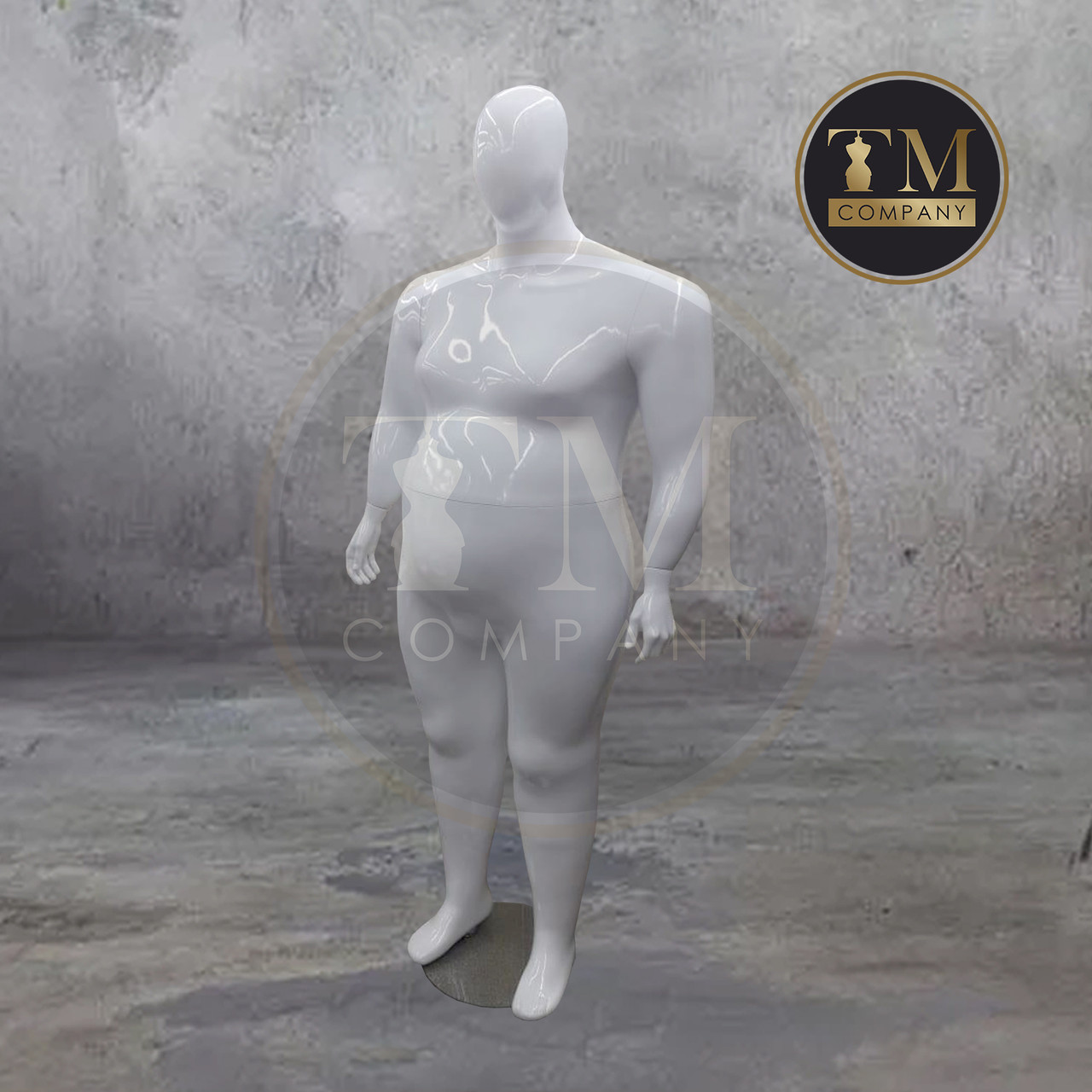 Мужской манекен больших размеров, белый