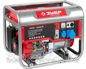 ГЕНЕРАТОР ЗУБР БЕНЗИНОВЫЙ, 4-Х ТАКТНЫЙ, РУЧНОЙ И ЭЛЕКТРИЧЕСКИЙ ПУСК, 4500/4000ВТ, 220/12В