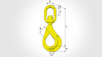 Крюк вертлюг самозапирающейся GUNNEBO Swivel safety hook BKL GrabiQ (BKL-16-10)