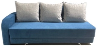 Лидер Эльф тахта, обивка велюр, 45x205x90, синий