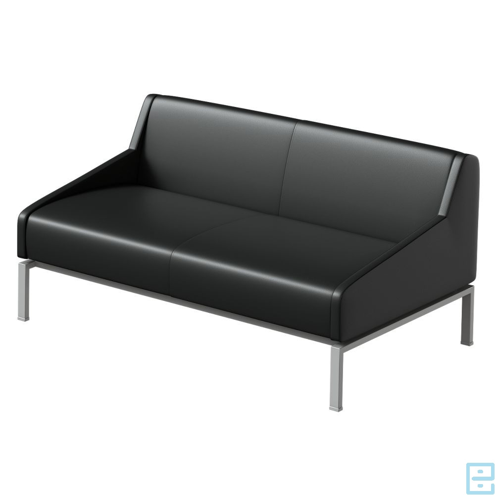 Chairman Диван двухместный Райз 2Д экокожа Черный