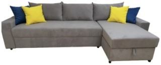 A BLVD Elagante_sofa , обивка ткань, 100x300x160, серый