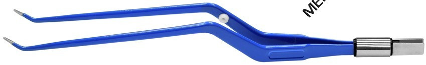 ЕМ272-1СЕ Биполярный пинцет байонетный конусный загнутый вверх антипригарный, длина 210 мм, 6 х 1 мм,