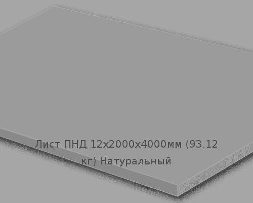 Лист ПНД 12х2000х4000мм (93,12 кг) Натуральный Артикул: 10200147