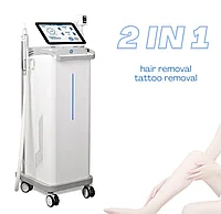 Диодный лазер для эпиляции 2в1 с Пикосекундным лазером для перманентного удаление волос и татуировок