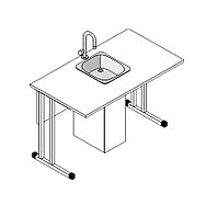 Парта для кабинета химии в комплекте