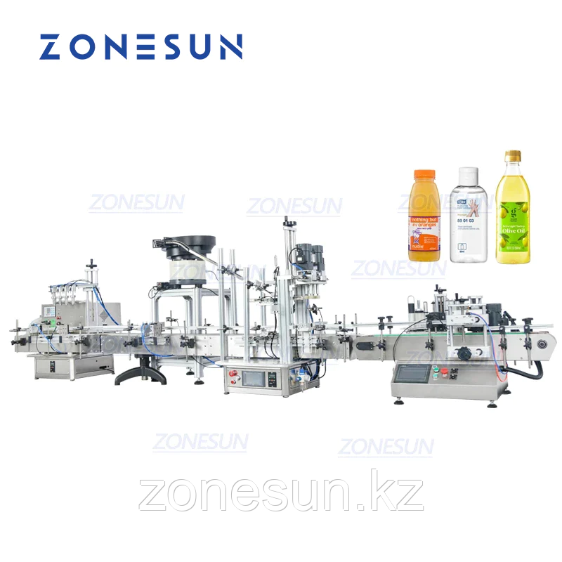 ZONESUN 4 НАСАДКИ ДЛЯ НАПОЛНЕНИЯ ЖИДКОСТЬЮ, УКУПОРОЧНАЯ ЭТИКЕТИРОВОЧНАЯ МАШИНА ДЛЯ КРУГЛЫХ БУТЫЛОК