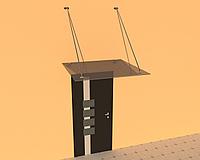 Козырек стеклянный с креплением на вантах триплекс 6+6