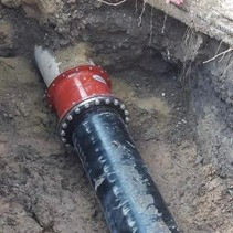 Хомут седловой для ремонта труб 355мм