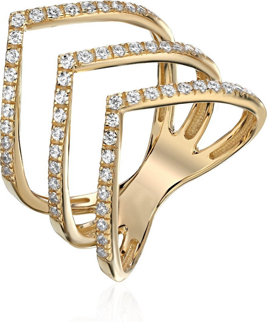 Эстет 01К1314438 размер 18 вес 5 г золото, фианит