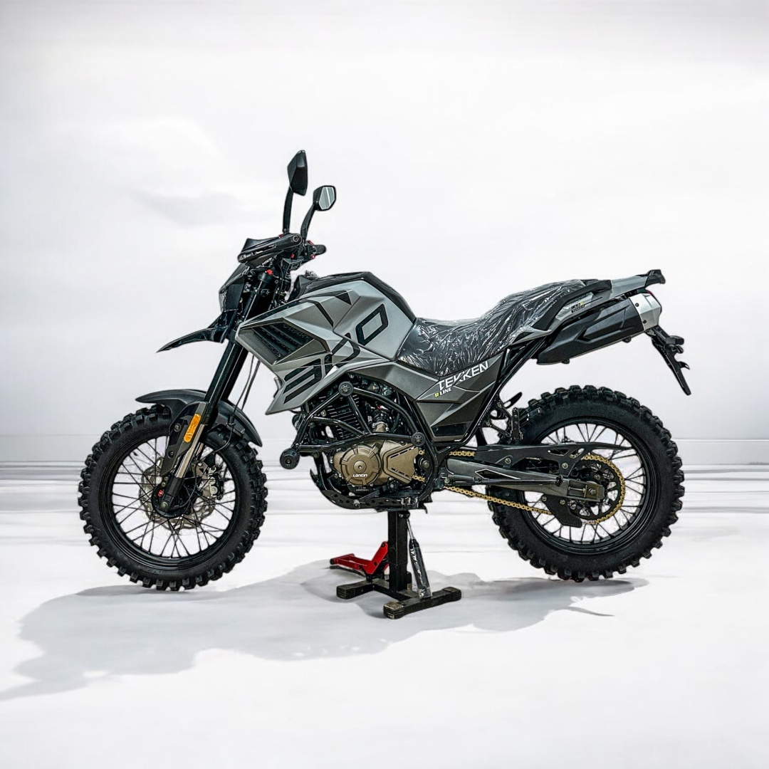 Мотоцикл Tekken 3.0 черный, серый