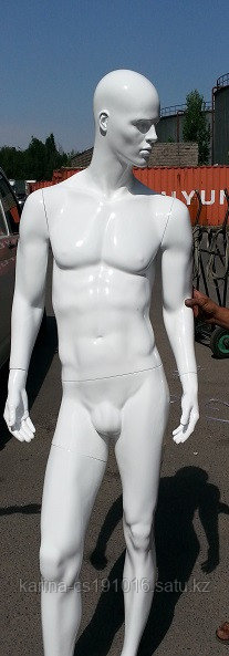 Манекен-кукла мужская, белая глянцевая