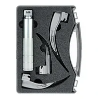 Ларингоскоп KAWE (детский) (рукоятка + 3клинка: №0-прямой, №1-изогнутый, №2- изогнутый)" ВНИМАНИЕ: БАТАРЕЙКА В