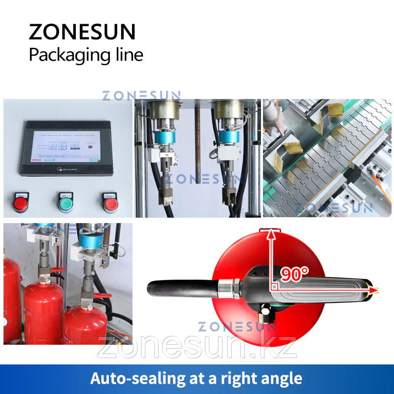 ZONESUN ZS-FE1 АВТОМАТИЧЕСКАЯ ПРОИЗВОДСТВЕННАЯ ЛИНИЯ ПО РОЗЛИВУ И ГЕРМЕТИЗАЦИИ ОГНЕТУШИТЕЛЕЙ