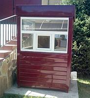 Пост охраны, домик охранника, охранная будка, КПП. Модель "Малиновый". Размер1,5м х 1,5м х 2,4м