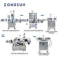 ZONESUN ZS-FAL180P2 МАШИНА ДЛЯ РОЗЛИВА И УКУПОРКИ КРУГЛЫХ БУТЫЛОК