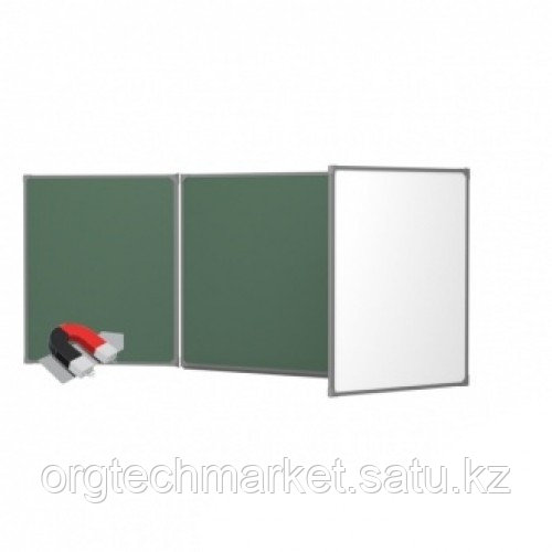 Доска настенная, 120х300см, трех-элементная, мел/маркер, ст/п BOARDSYS