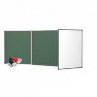 Доска настенная, 120х300см, трех-элементная, мел/маркер, ст/п BOARDSYS