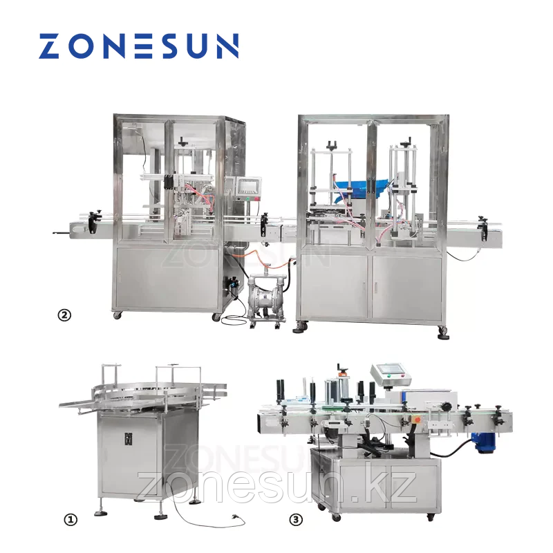 ZONESUN ЭЛЕКТРИЧЕСКАЯ ЭТИКЕТИРОВОЧНАЯ МАШИНА ДЛЯ КРУГЛЫХ БУТЫЛОК ВЕРТИКАЛЬНОГО ТИПА С 6 НАСАДКАМИ ДЛЯ РОЗЛИВА