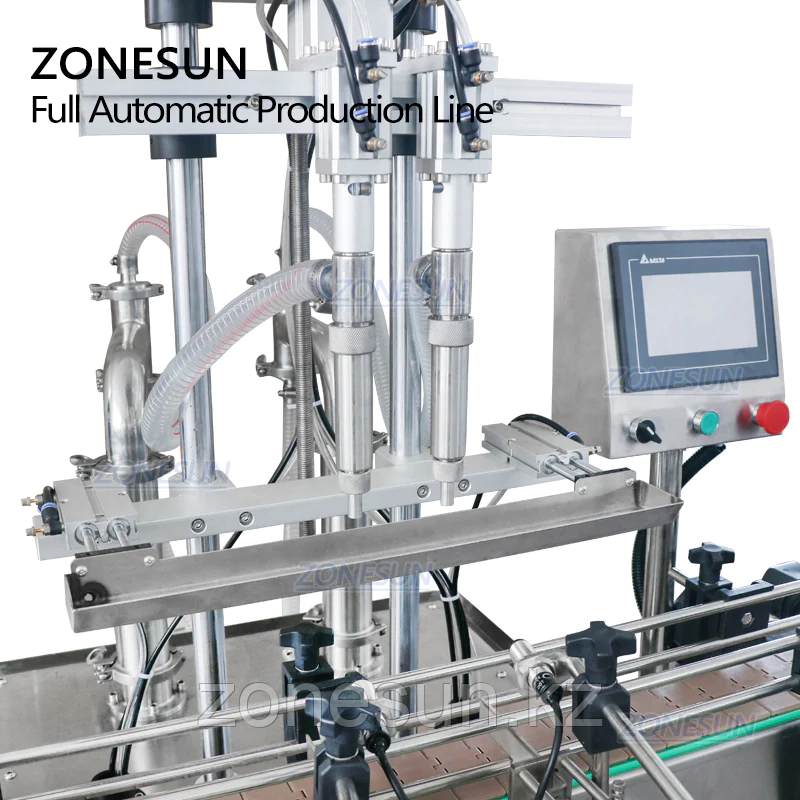 ZONESUN ZS-FAL180R4 ЭТИКЕТИРОВОЧНАЯ МАШИНА ДЛЯ РОЗЛИВА И УКУПОРКИ ПОРШНЕВОЙ ЖИДКОСТИ С КОНВЕЙЕРНОЙ ЛЕНТОЙ