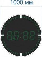 Электронные часы-термометр круглые со светодиодными секундными «рисками» для улицы (Яркость светодиода 2 кд. -