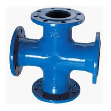 Крест фланец раструб с пожарной подставкой ППКРФ 250 х 200