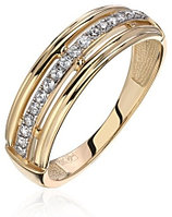 Эстет 01К1314591Р_э размер 17 вес 2.51 г золото, фианит