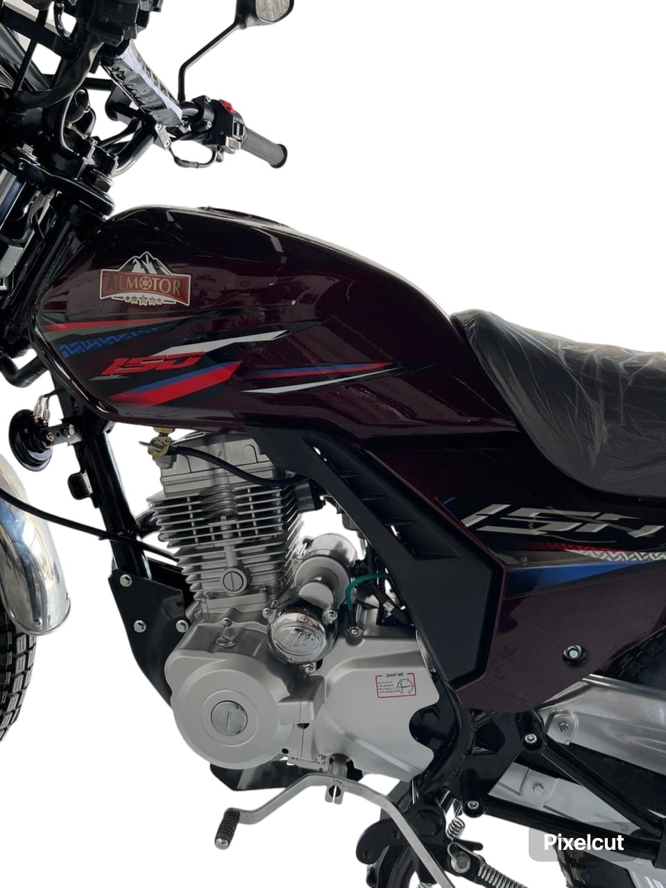 Мотоцикл Almotor 150 бордовый, синий