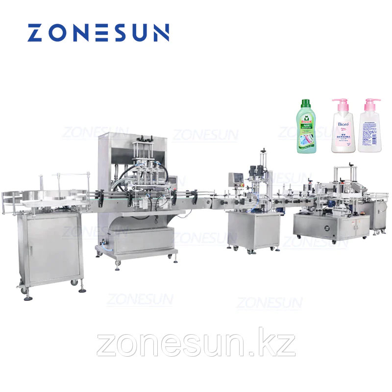 ZONESUN ZC-SP1000CUSTOM 4 HEADS СЕРВОПРИВОДНАЯ МАШИНА ДЛЯ РОЗЛИВА И УКУПОРКИ ПЛОСКИХ ЭТИКЕТОК КВАДРАТНОЙ ФОРМЫ