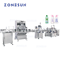 ZONESUN ZC-SP1000CUSTOM 4 HEADS СЕРВОПРИВОДНАЯ МАШИНА ДЛЯ РОЗЛИВА И УКУПОРКИ ПЛОСКИХ ЭТИКЕТОК КВАДРАТНОЙ ФОРМЫ