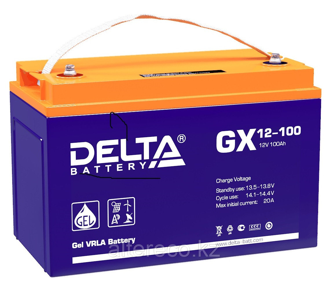 Аккумулятор Delta GX 12-100 (12В, 100Ач)