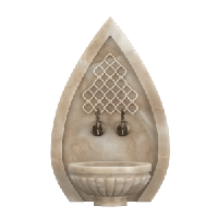 Мраморная арка АМ-72 для курны в хамам