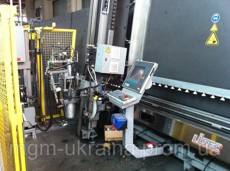 Стеклопакетная линия Lisec 1600 X 3500 с газ прессом и роботом герметизации