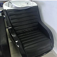 Парикмахерское кресло-мойка с откидным подголовником черное