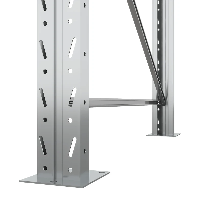 Стеллаж двойной глубины 3000х2700х1100 мм. Ярусы: пол+2 (г/п 2400 кг на ярус)